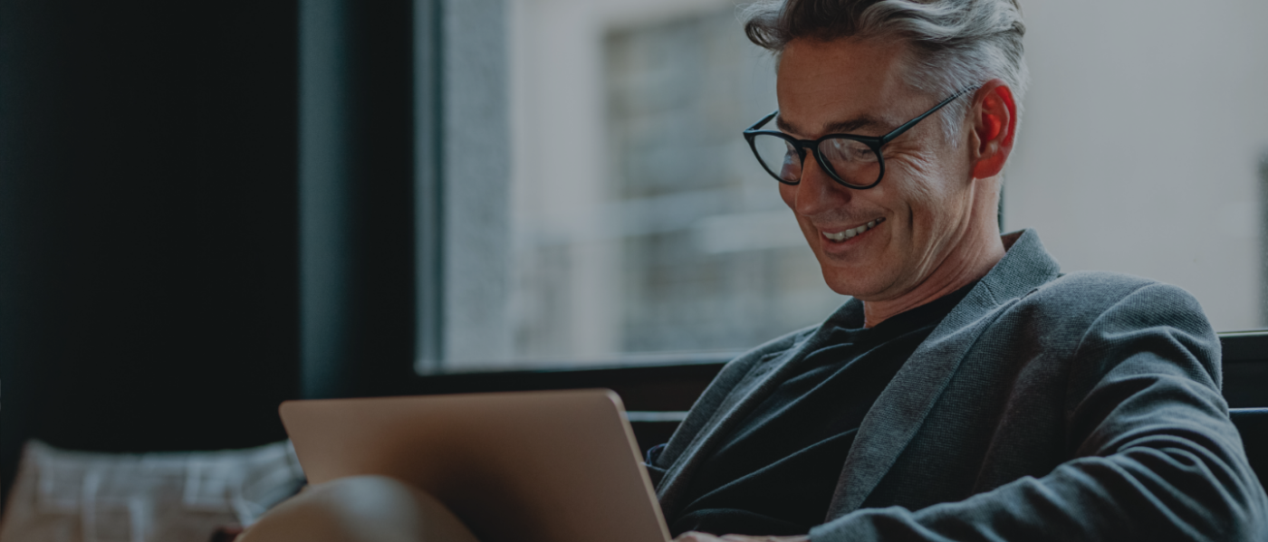 A businessman investigating business risk and digital transformation